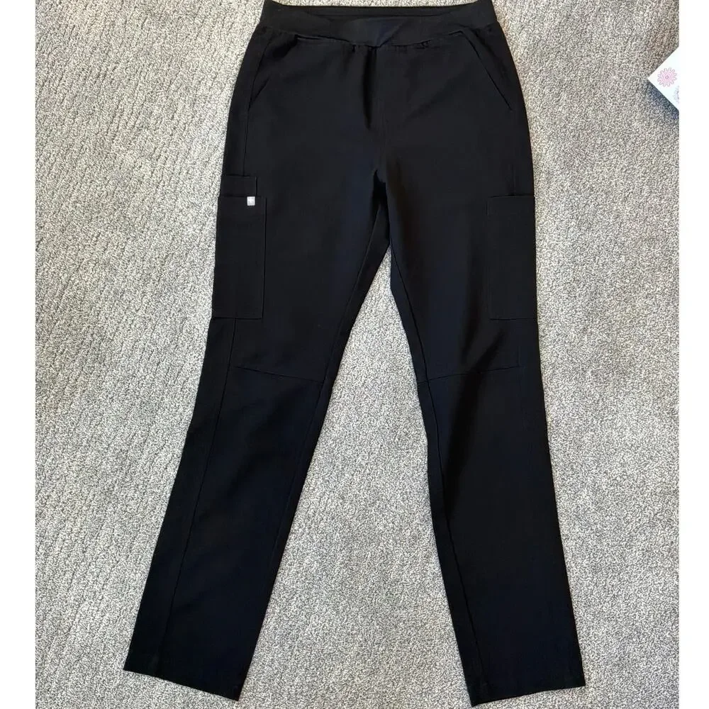 NWOT Figs Axim 7 Pocket Straight-Leg Scrub Pant Black Mens Size Small